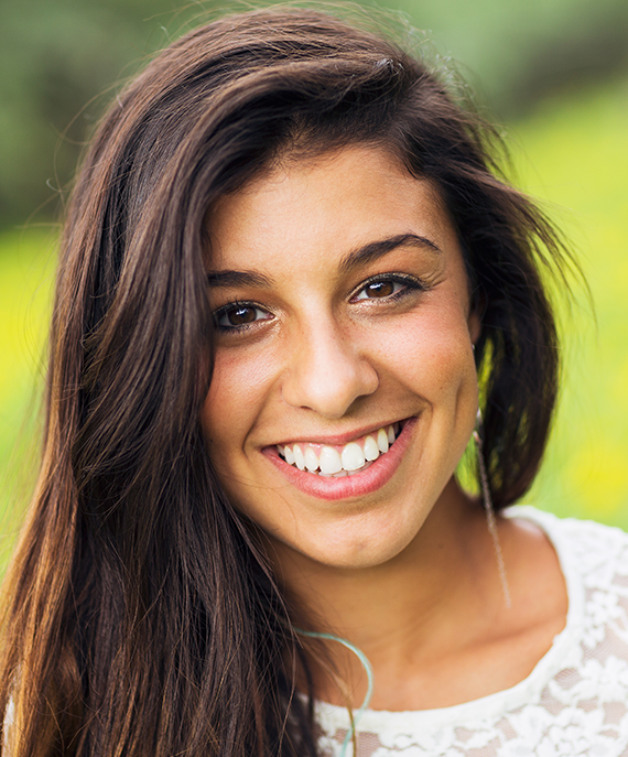 young woman smiling